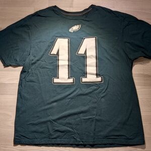 Philadelphia Eagles Carson Wentz T Shirt Adult XL Green NFL Football Majestic
